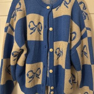 Lisa says gah bow cardigan in xs/s